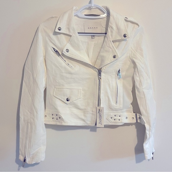 Blank NYC Jackets & Blazers - Blank NYC | White Denim Moto Jacket NWT